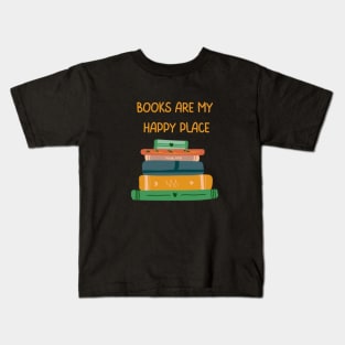 Books are my happy place Kids T-Shirt